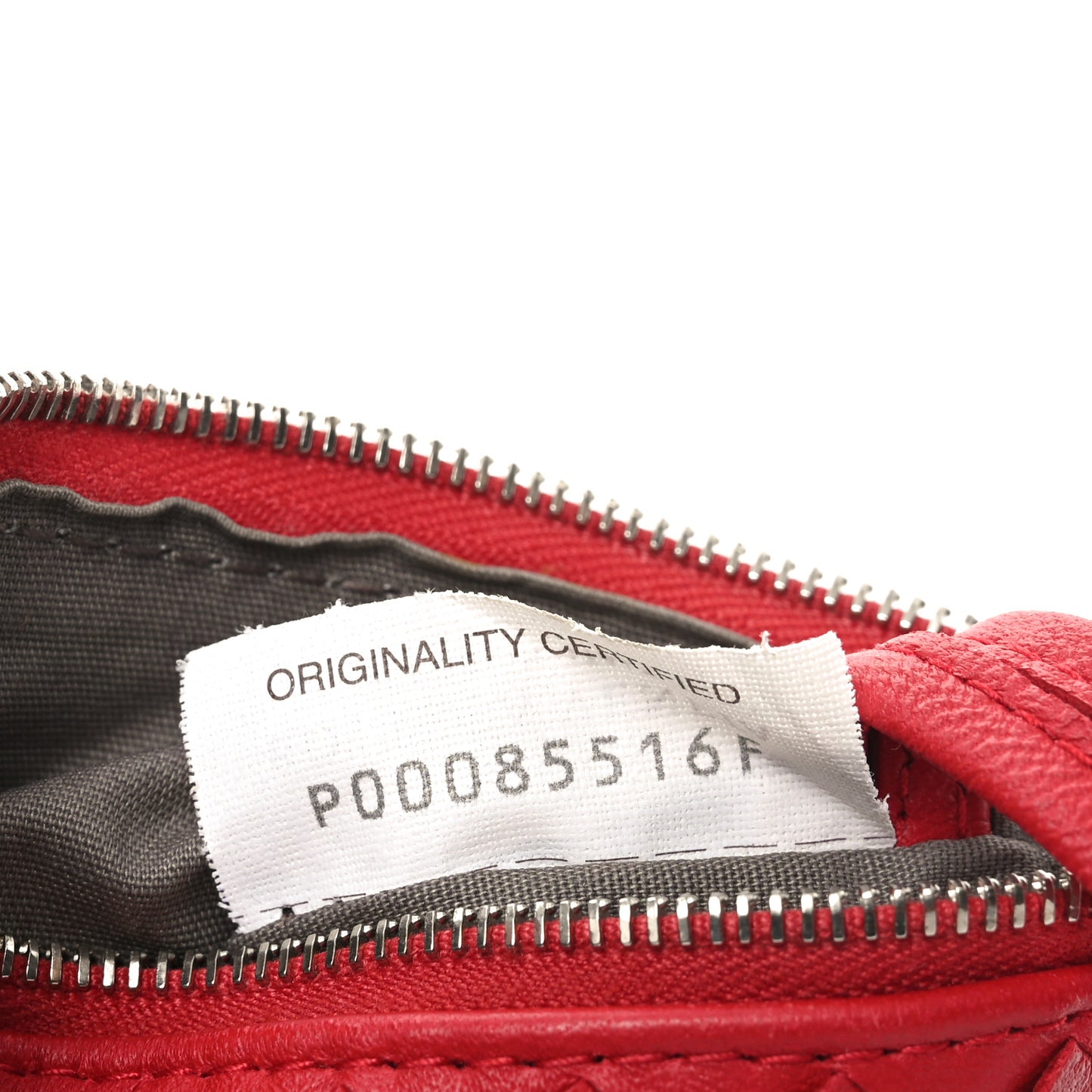 Nappa Intrecciato Key Holder Red