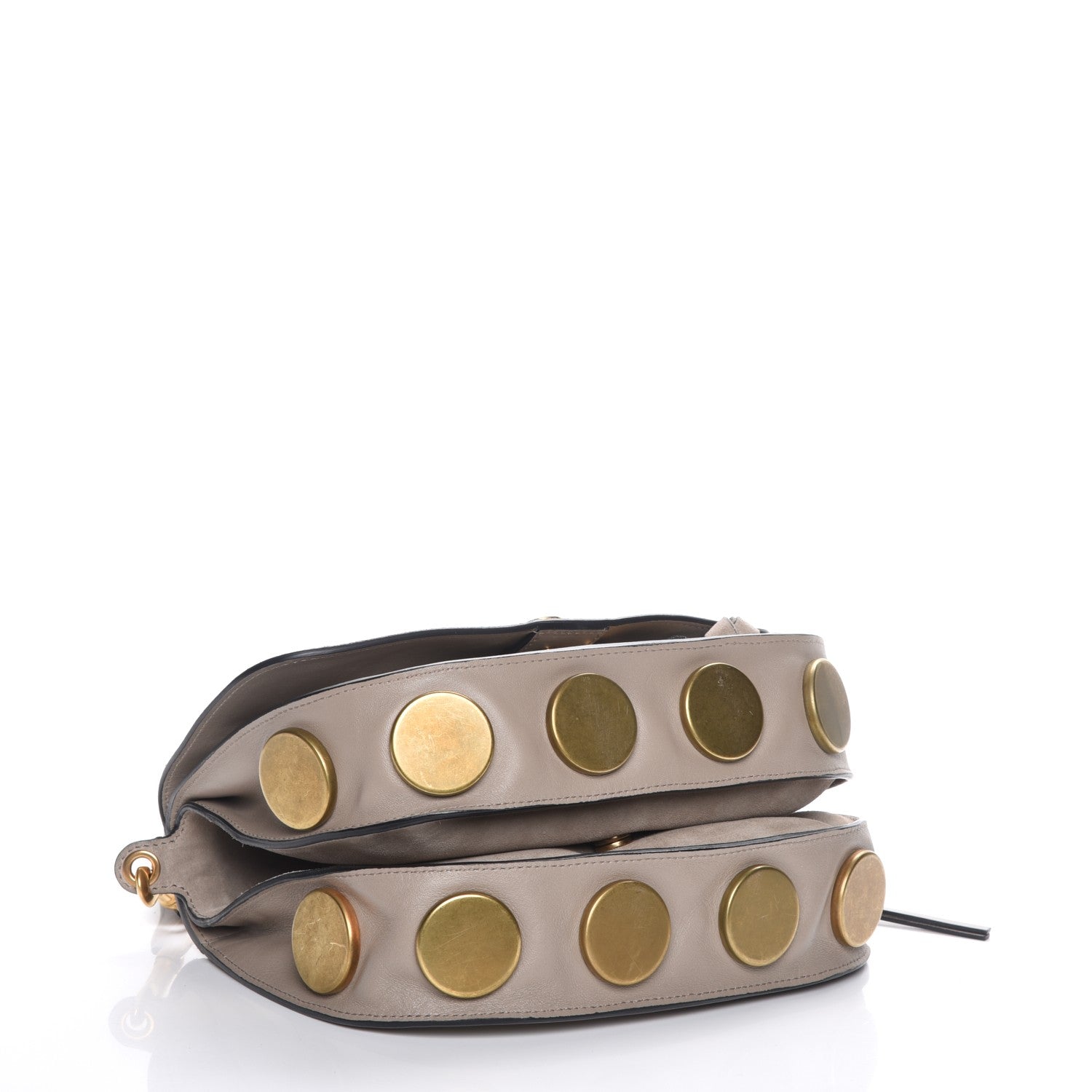 Chloe Suede Smooth Calfskin Mini Kurtis Shoulder Bag Motty Grey 4 of 10