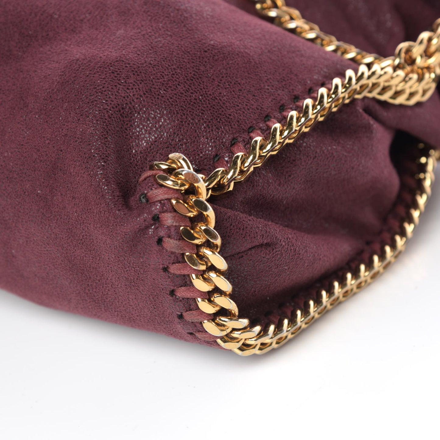 Shaggy Deer Falabella Fold Over Tote Plum