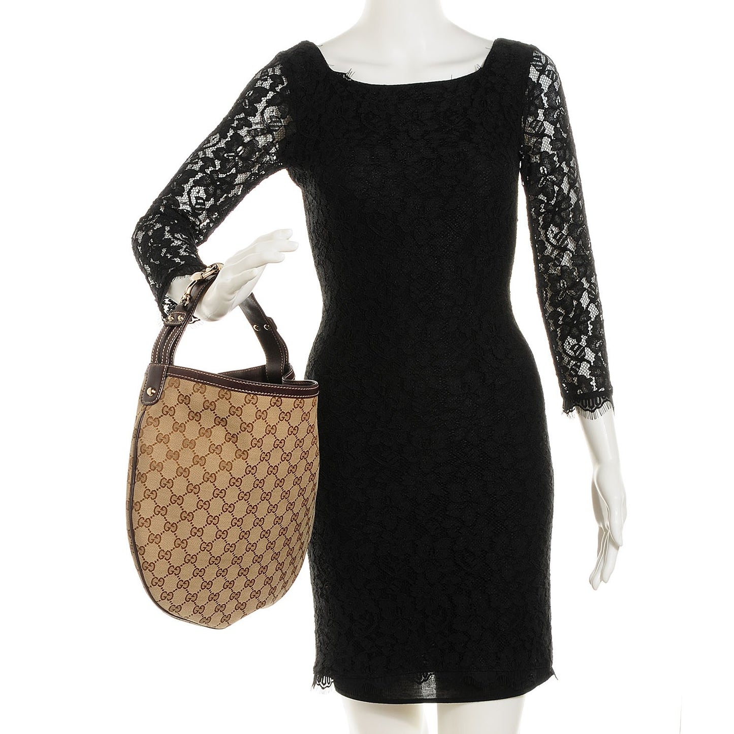 Monogram Medium Wave Hobo Dark Brown