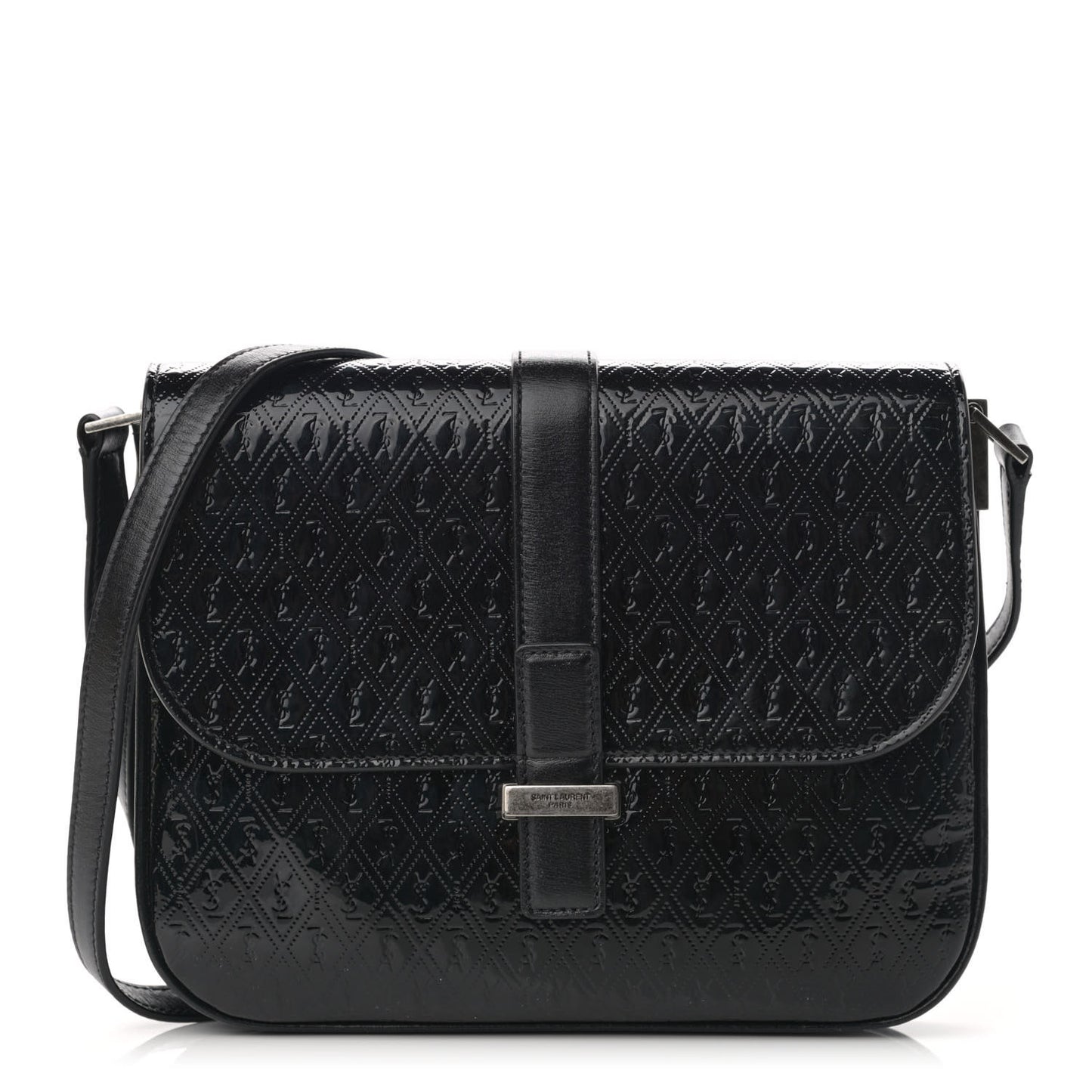 Patent Embossed Small Le Monogramme Satchel Black