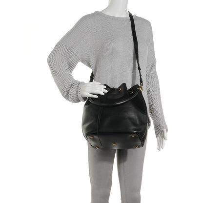 Saint Laurent Leather Seau Bucket Bag Medium Black 2 of 8