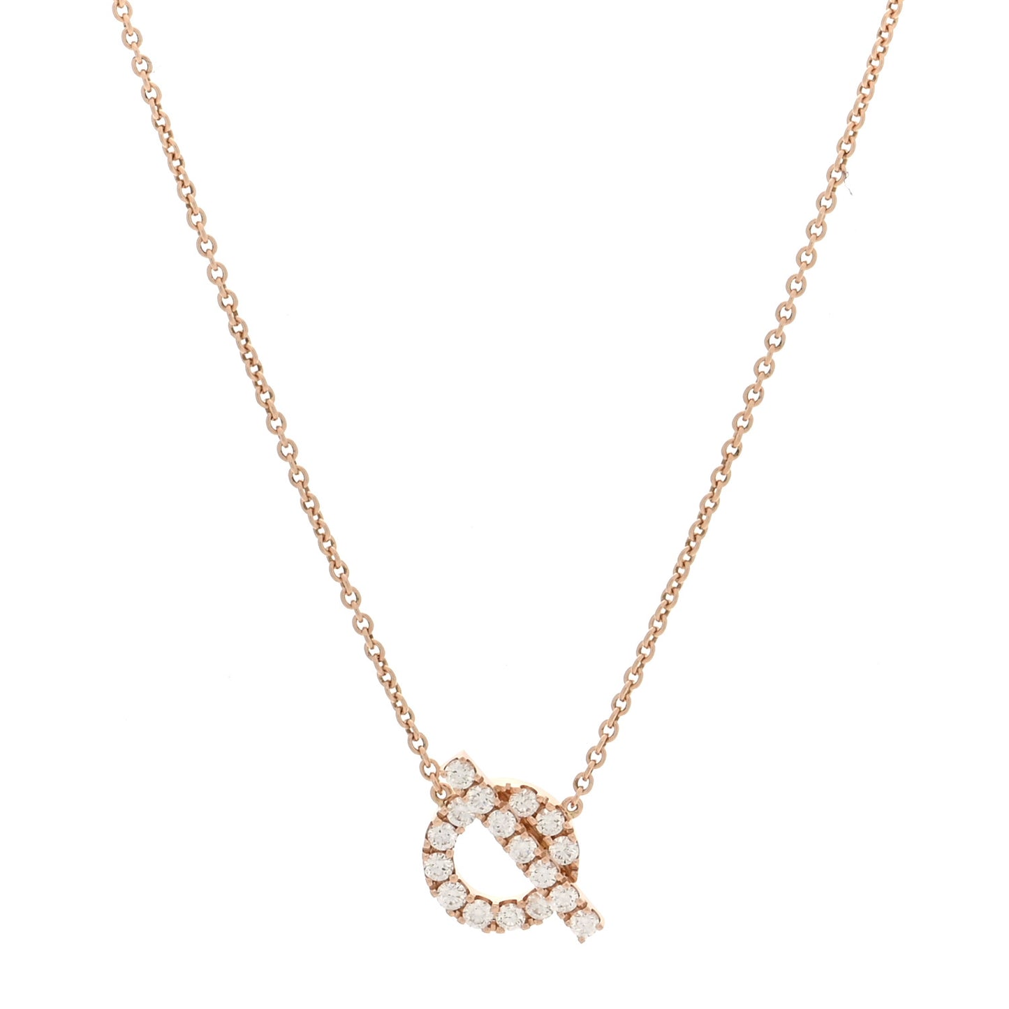 18K Rose Gold Diamond Finesse Pendant Necklace