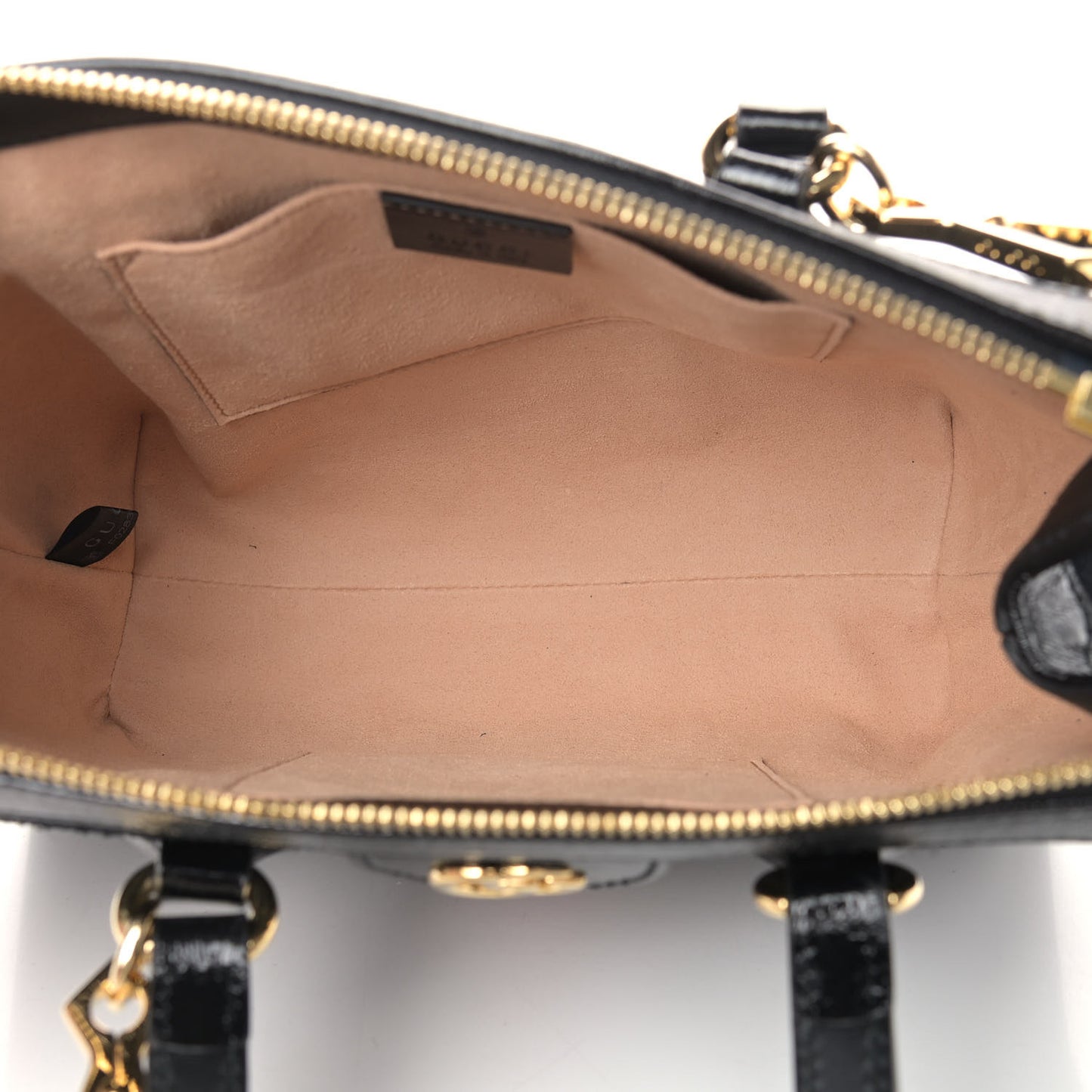 Suede Patent GG Web Small Ophidia Tote Bag Black