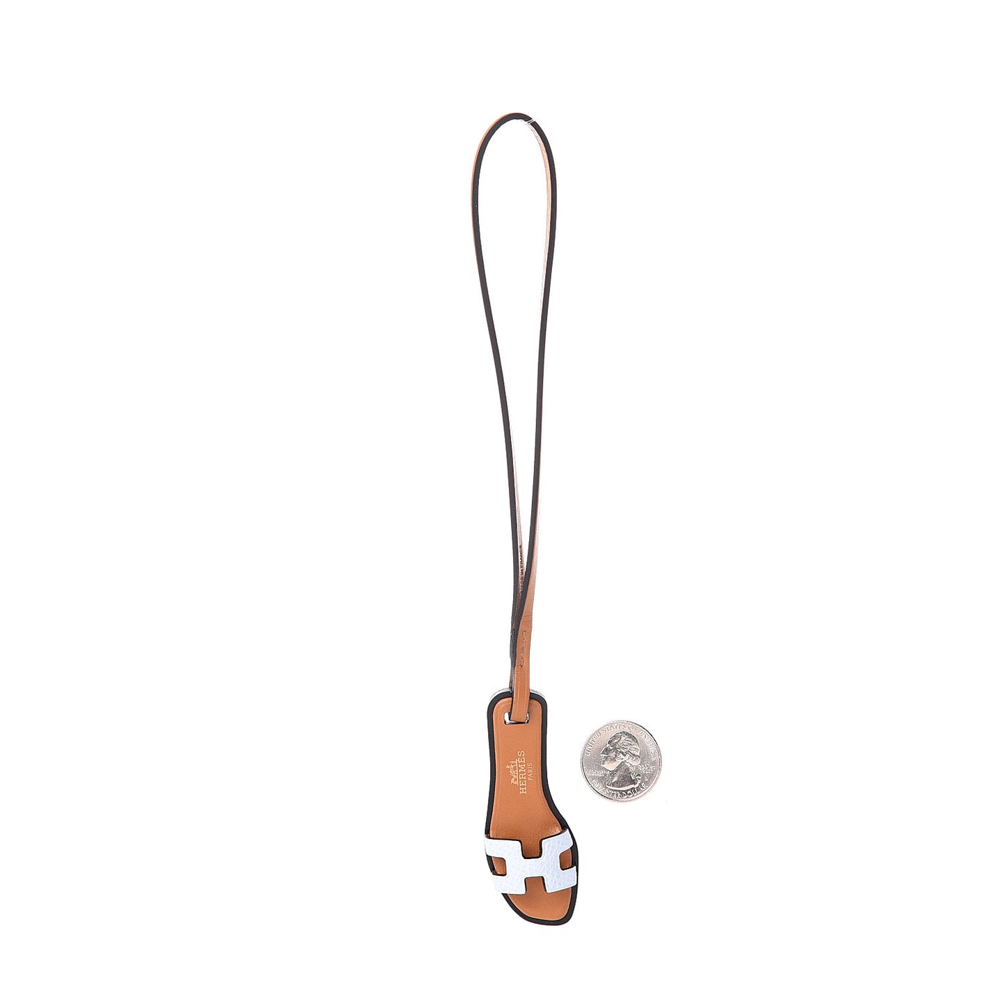 Epsom Butler Calfskin Hunter Oran Nano Bag Charm Bleu Brume