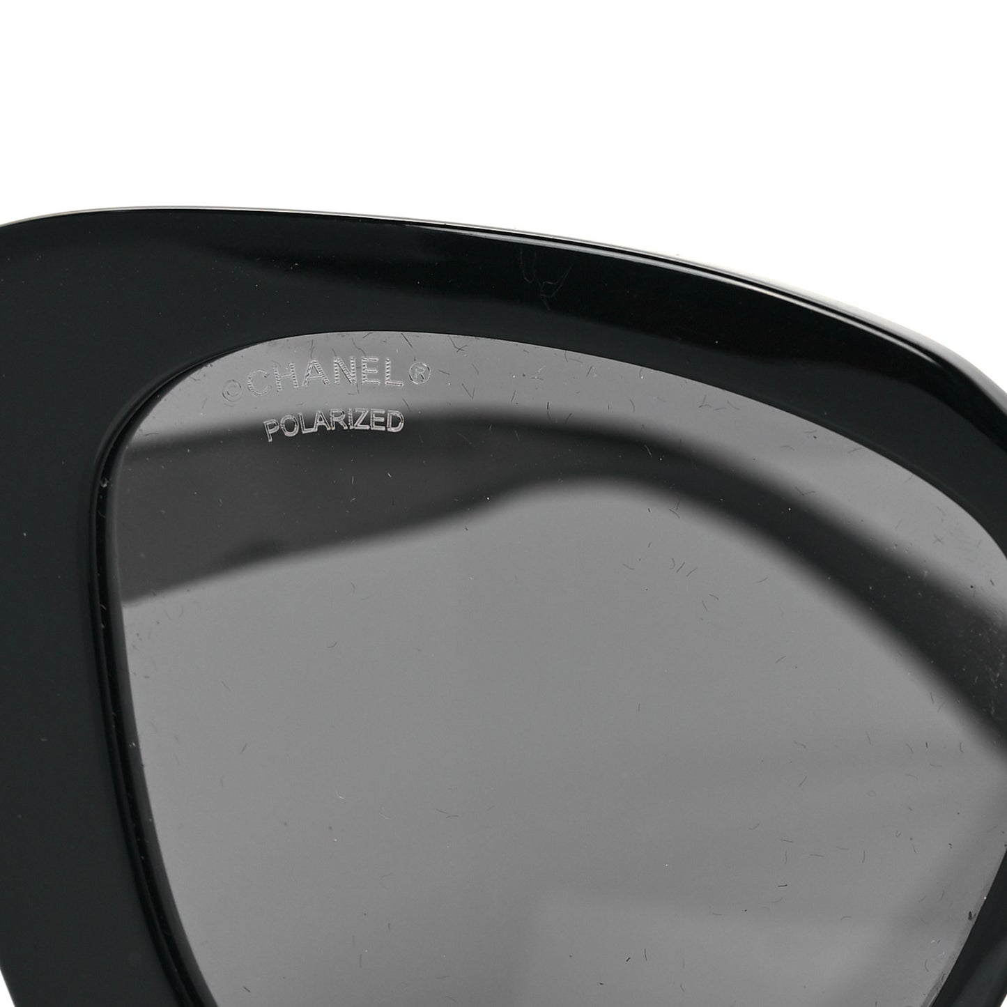 Acetate Strass Polarized Square Sunglasses 5422-B Black