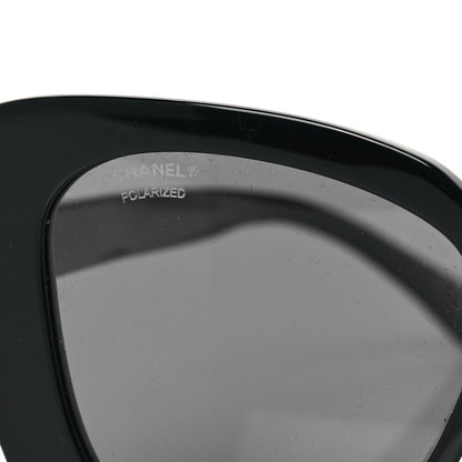 Chanel Acetate Strass Polarized Square Sunglasses 5422-B Black 7 of 8