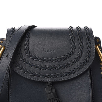 Chloe Calfskin Braided Small Hudson Shoulder Bag Silver Blue 10 of 10