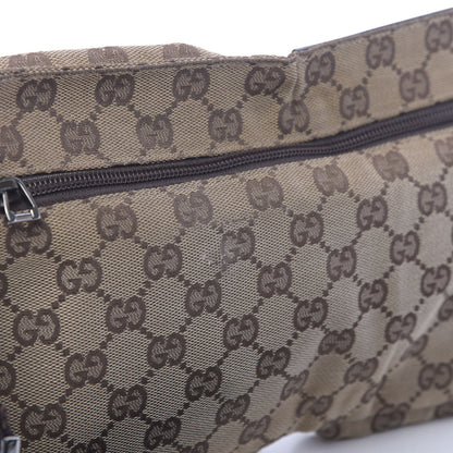 Gucci GG Monogram Double Pocket Belt Bag Dark Brown 11 of 12