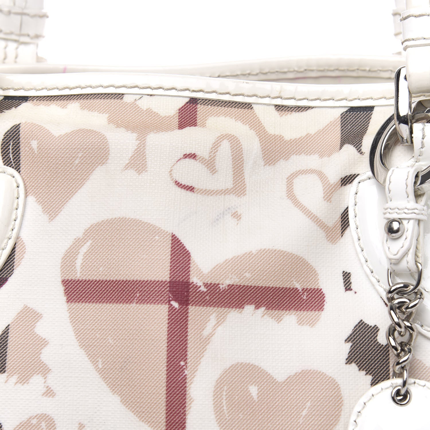 Burberry Nova Check Heart Tote White 15 of 18