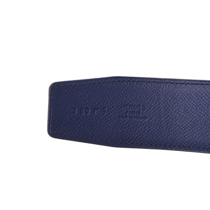 Hermes Epsom 42mm Constance H Belt 80 Malachite Bleu Saphir 5 of 7