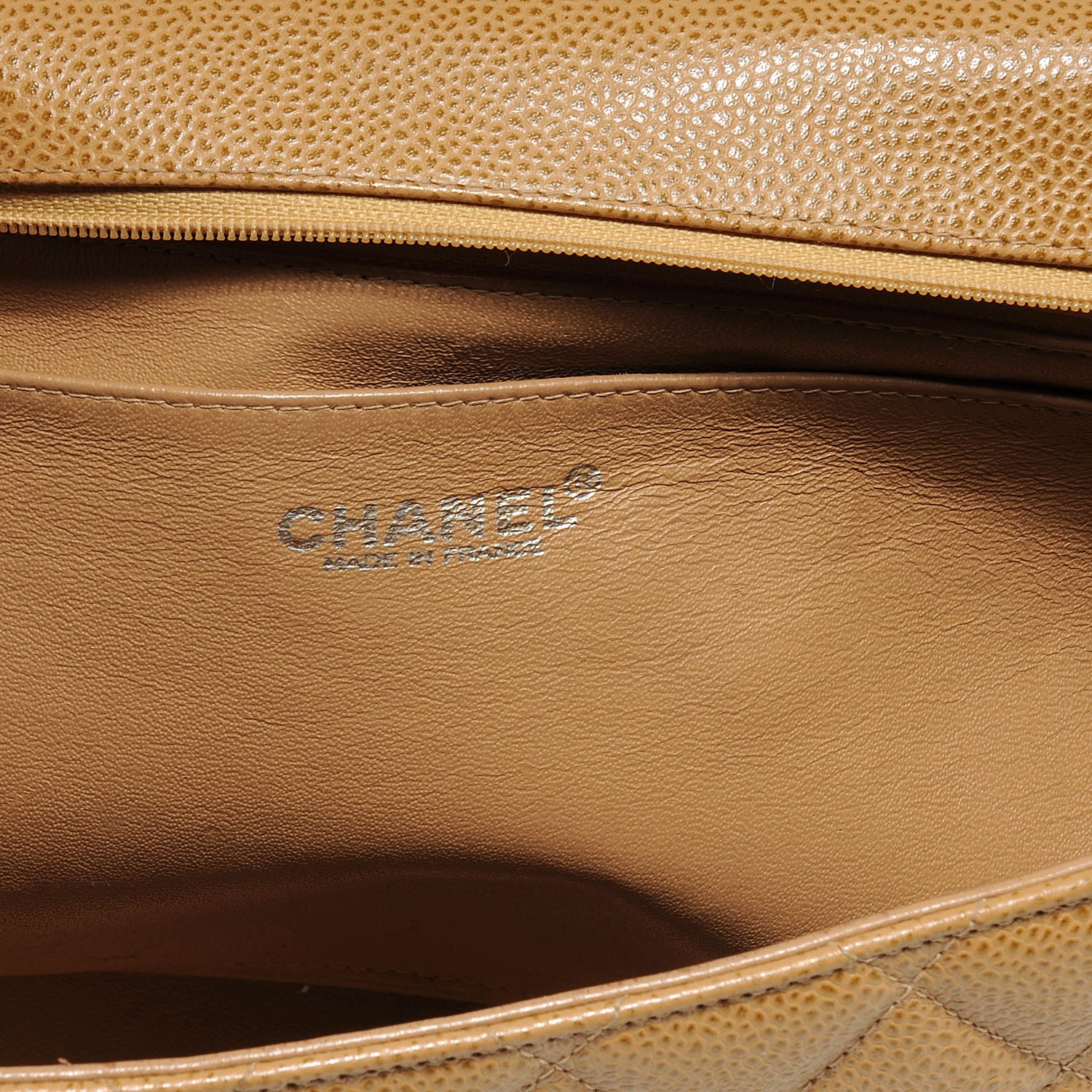 Chanel Caviar Jumbo Single Flap Beige 6 of 8