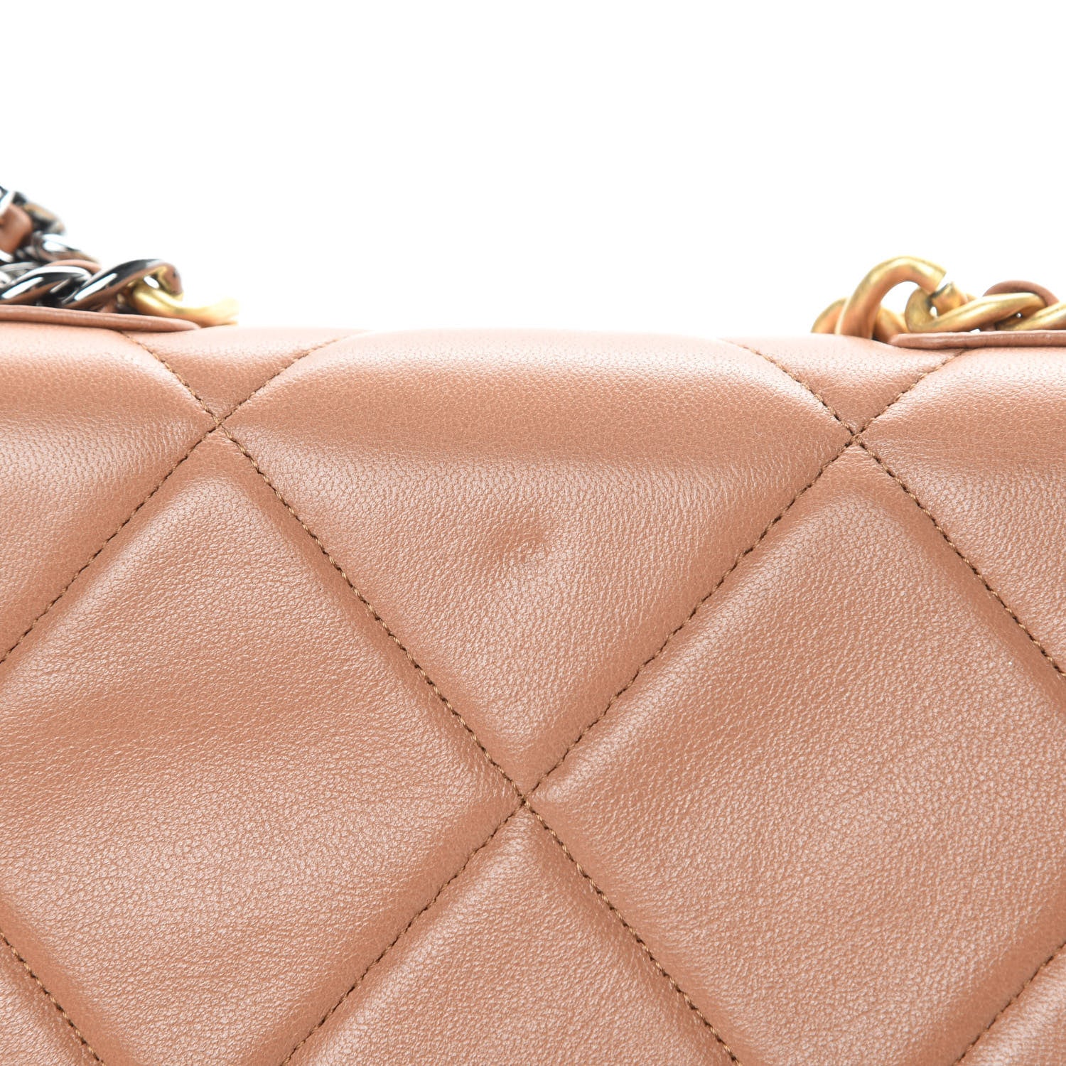Chanel Lambskin Quilted 19 Wallet On Chain WOC Brown 12 of 14