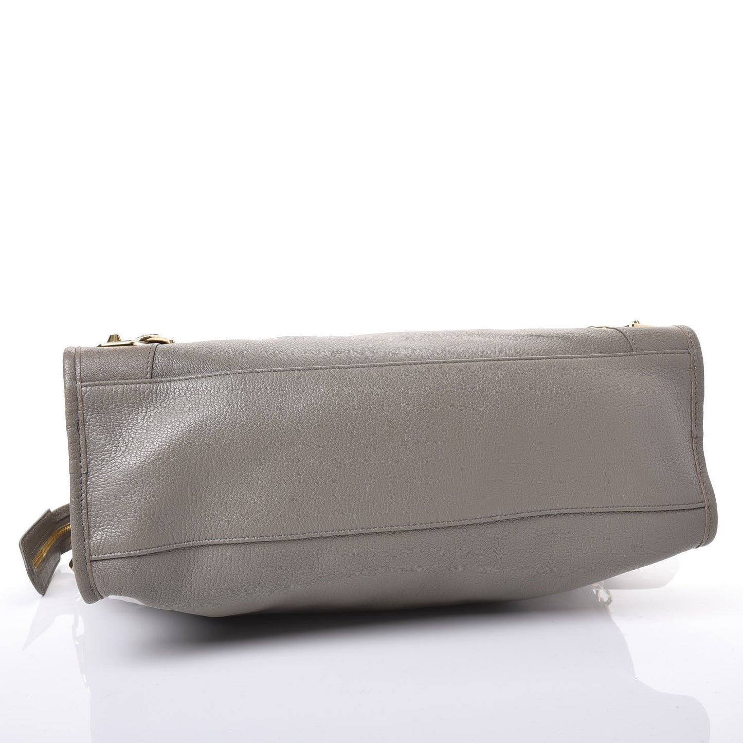 Chevre Gold Metallic Edge Hardware City Gris Taupe
