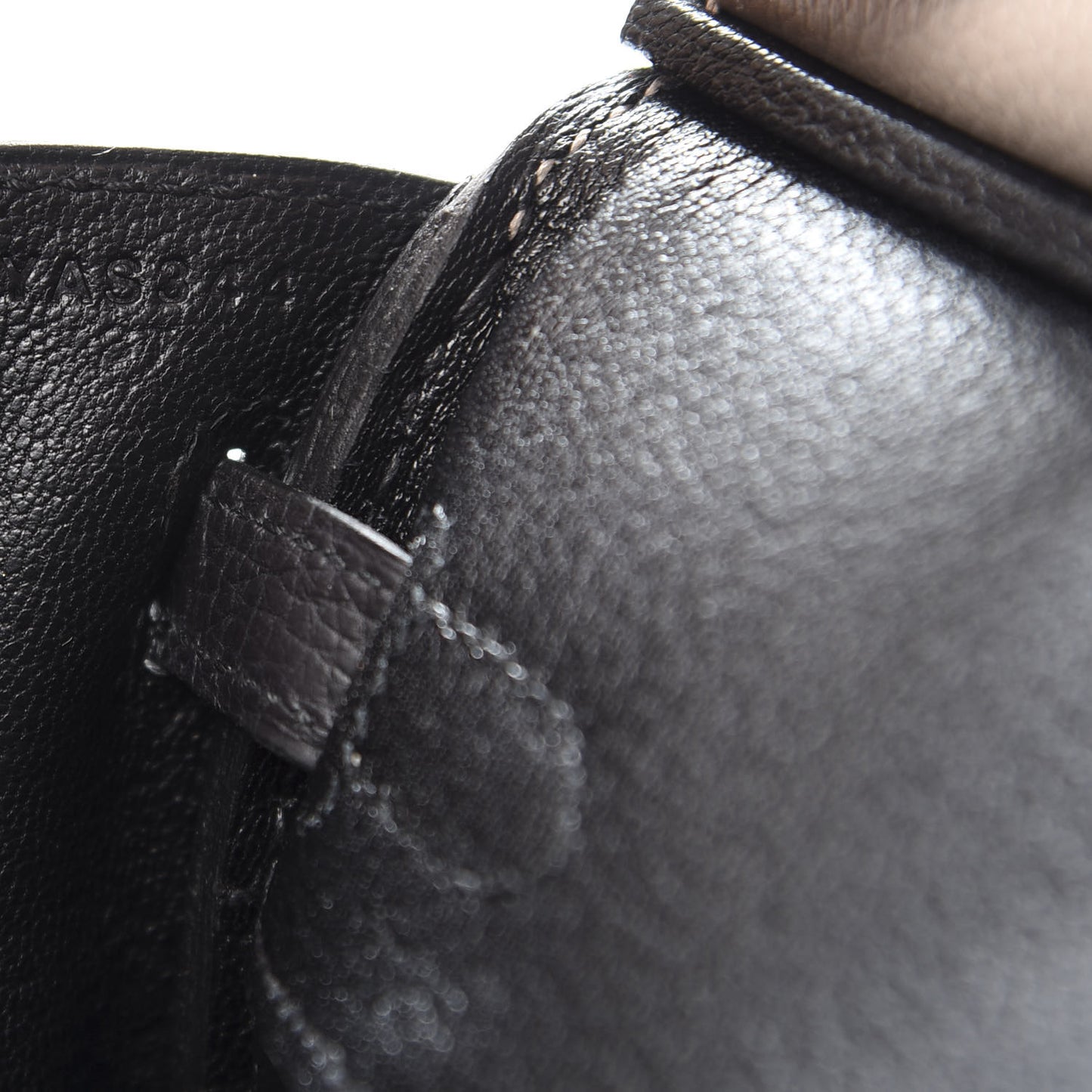 Togo Horseshoe Birkin 25 Gris Asphalt Black