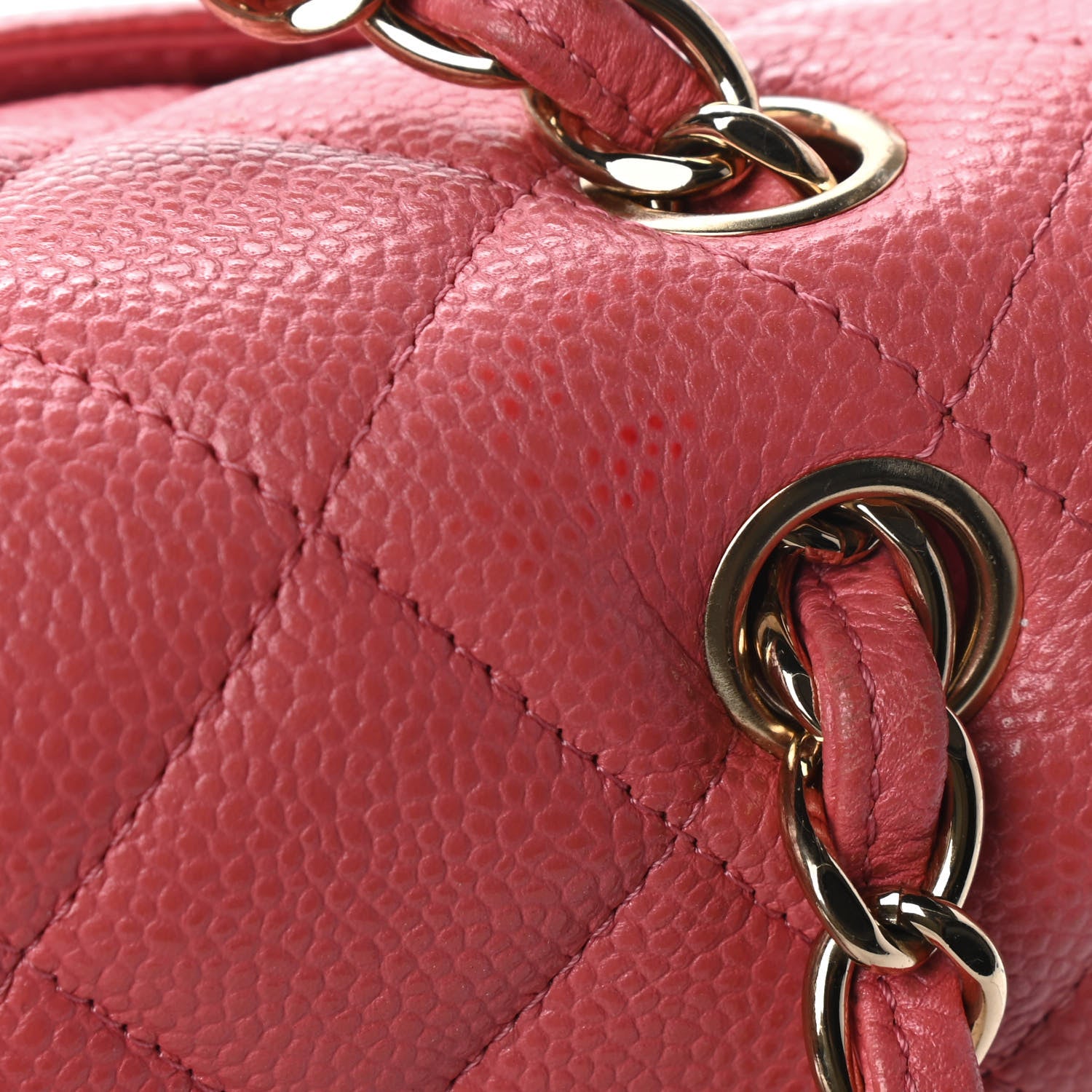 Chanel Caviar Quilted Jumbo Double Flap Dark Pink 8 of 10