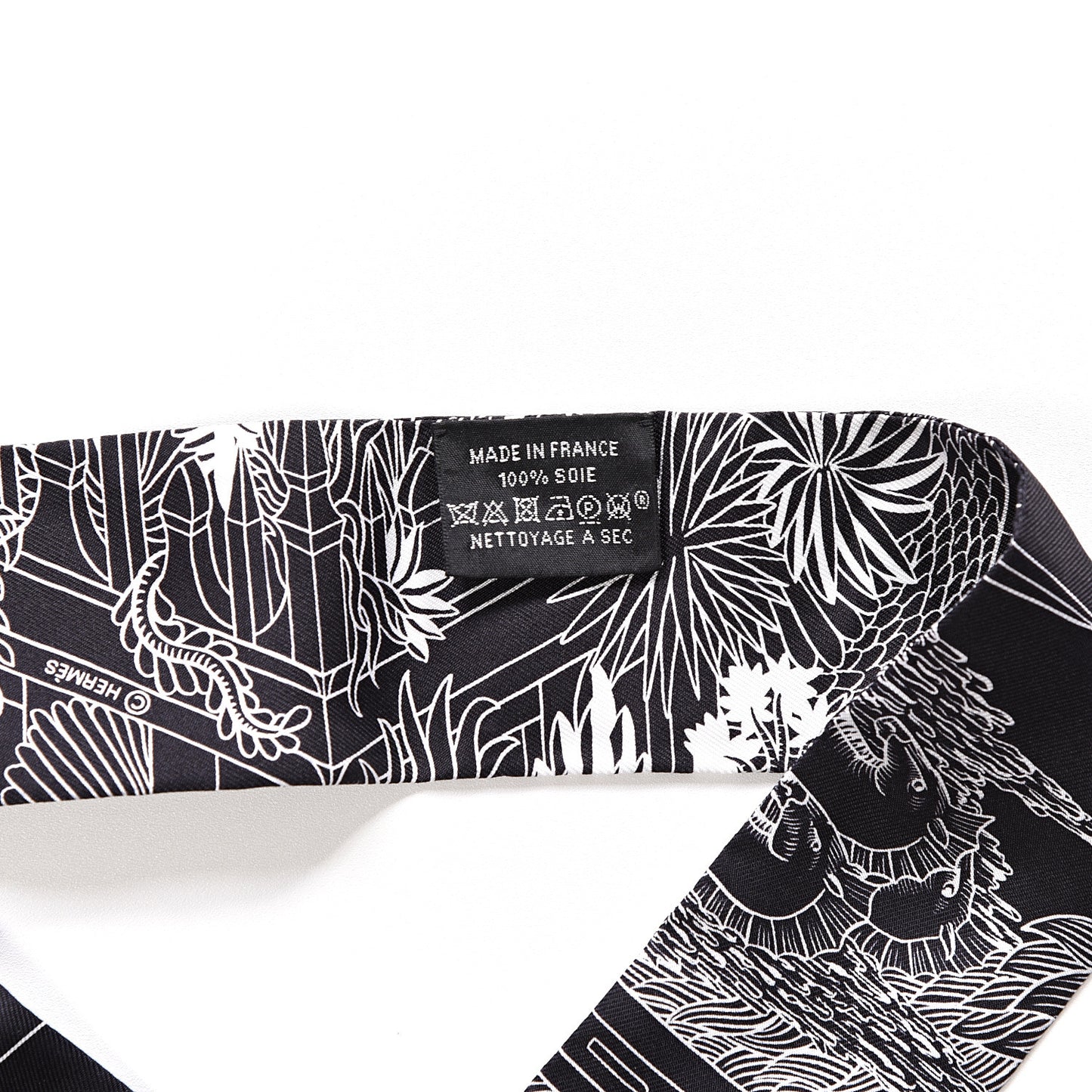 Silk Animapolis Twilly Black White