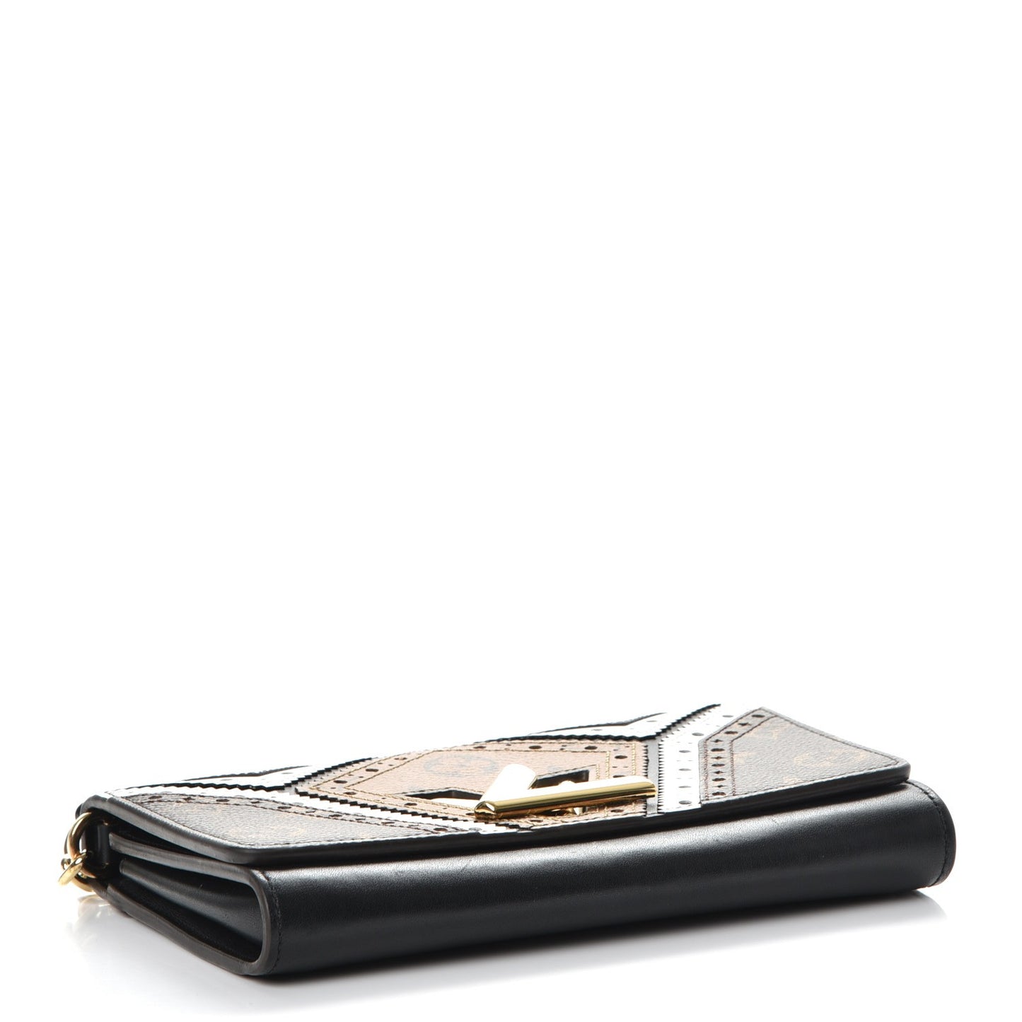 Veau Satin Monogram Twist Chain Wallet