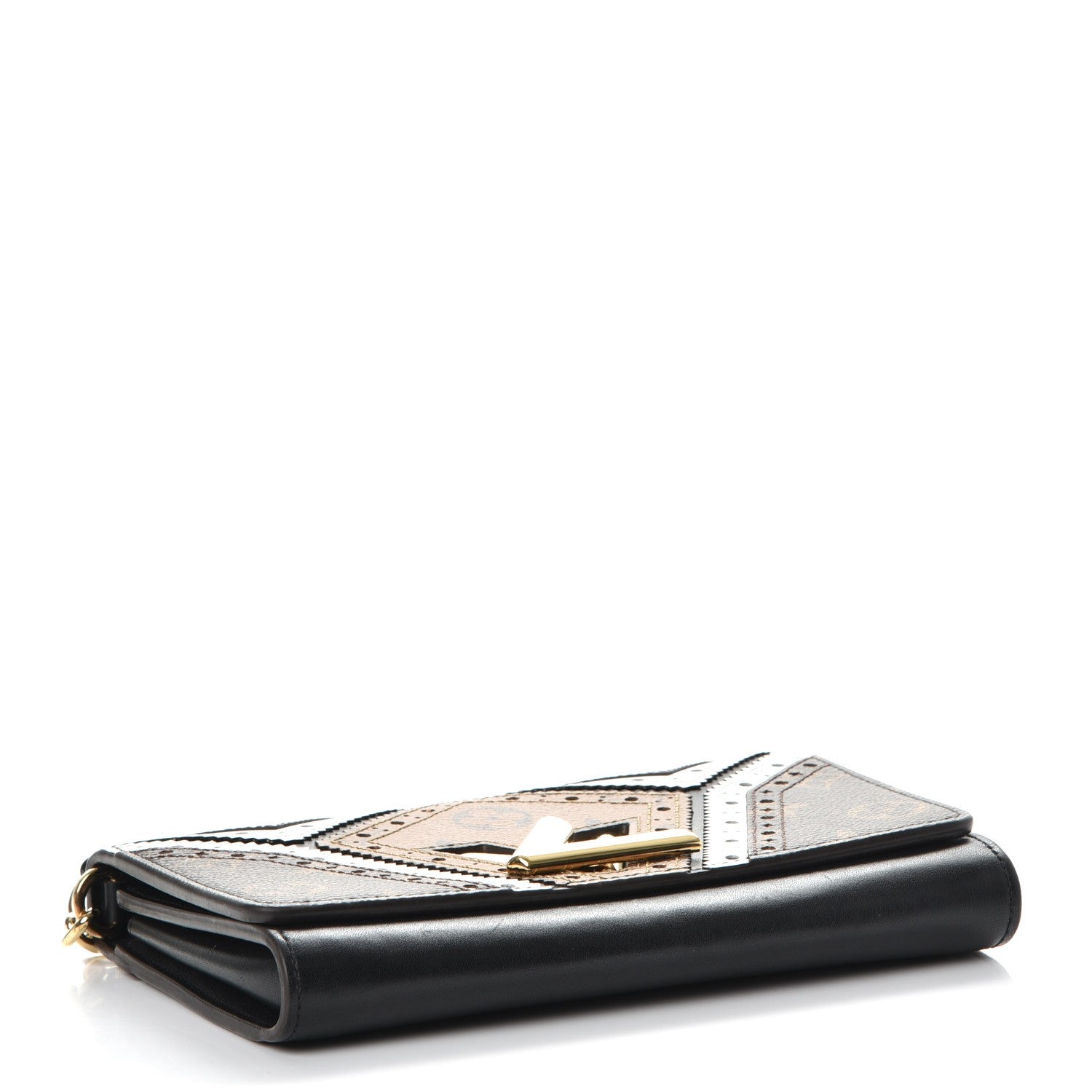 Louis Vuitton Veau Satin Monogram Twist Chain Wallet 5 of 8
