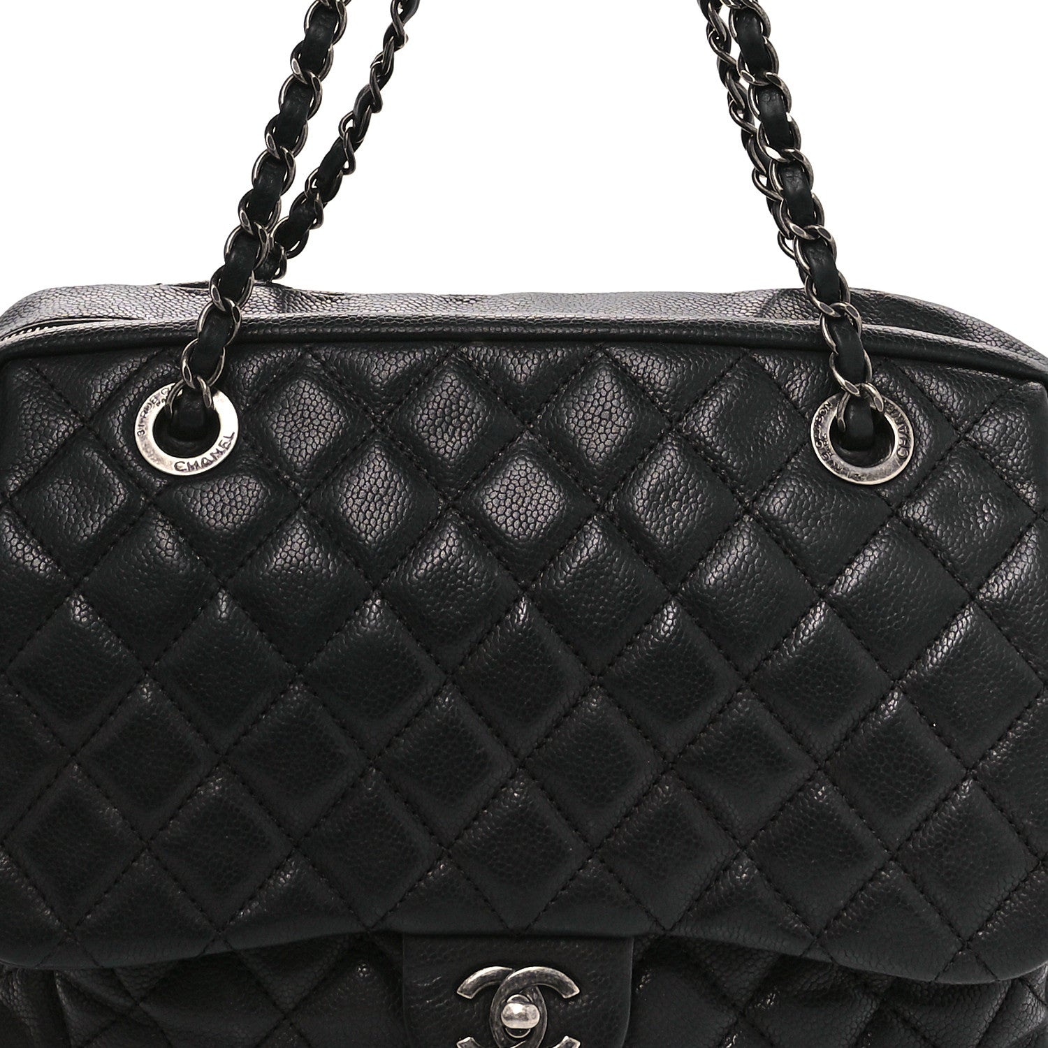Chanel Caviar Quilted Travel Flap Tote Black 8 of 10