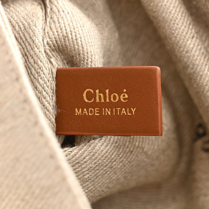 Chloe Raffia Calfskin Medium Penelope Shoulder Bag Tan 6 of 11