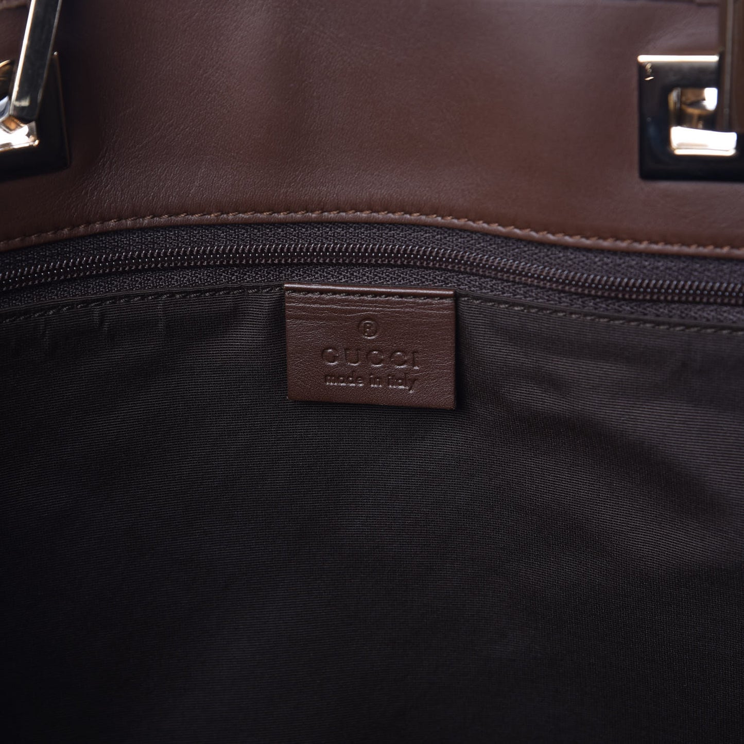 Monogram Large Bucket Tote Dark Brown