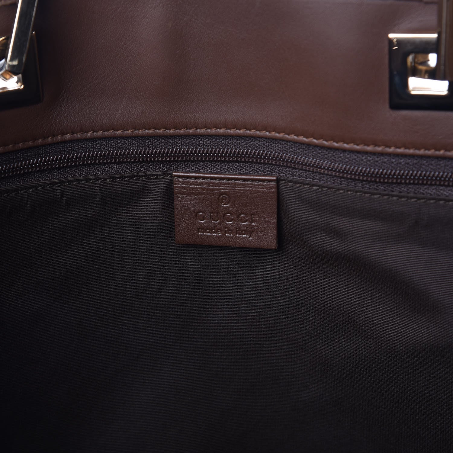 Gucci Monogram Large Bucket Tote Dark Brown 6 of 7