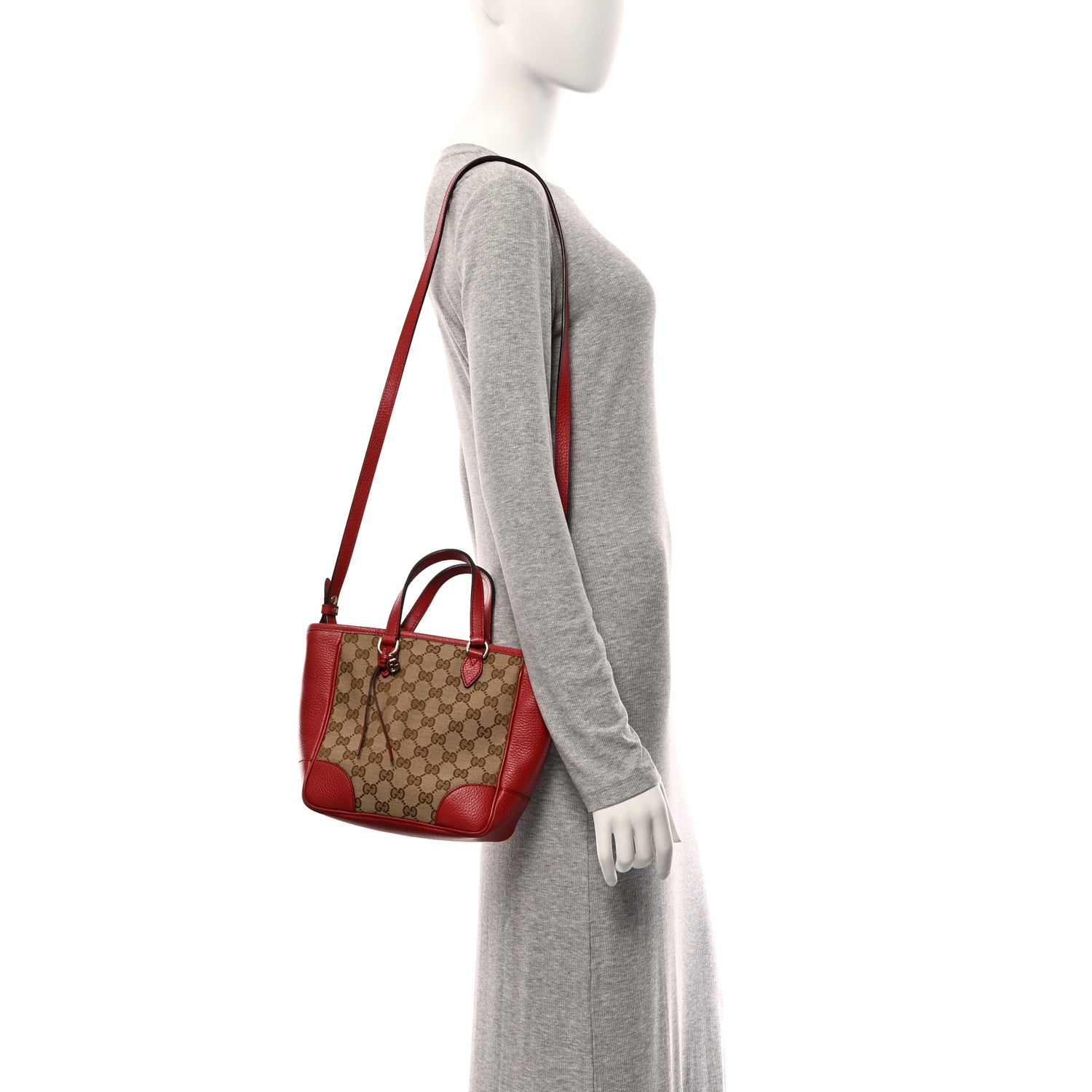 Gucci Monogram Small Bree Tote Red 2 of 11