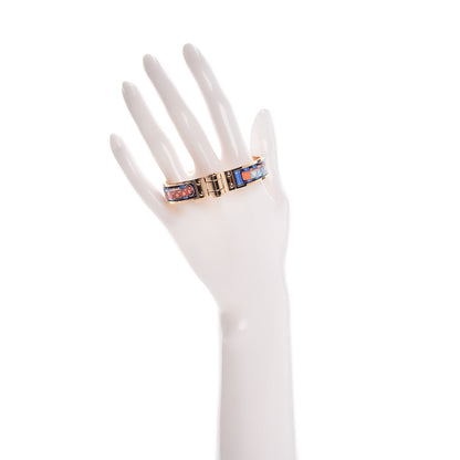 Hermes Enamel Printed Narrow Colliers De Chiens Hinged Bracelet S 2 of 6