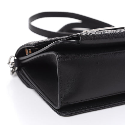 Givenchy Lambskin Embroidered Studded Small GV3 Shoulder Bag Black 7 of 13