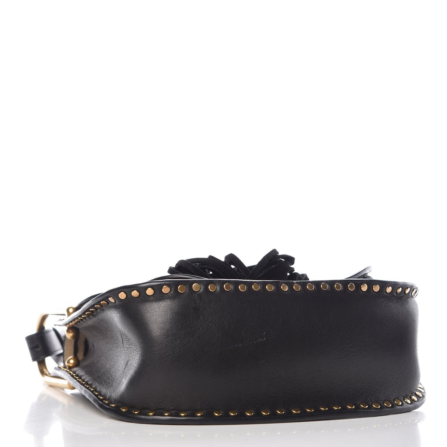 Calfskin Braided Small Hudson Shoulder Bag Black