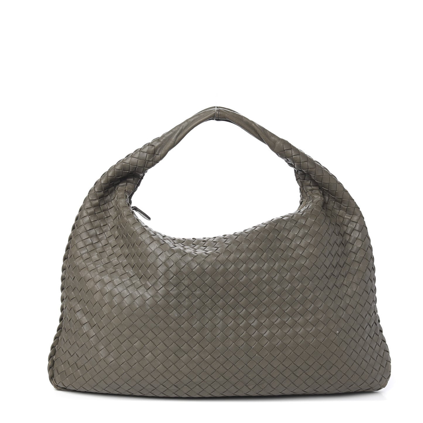 Nappa Intrecciato Large Veneta Hobo Grey