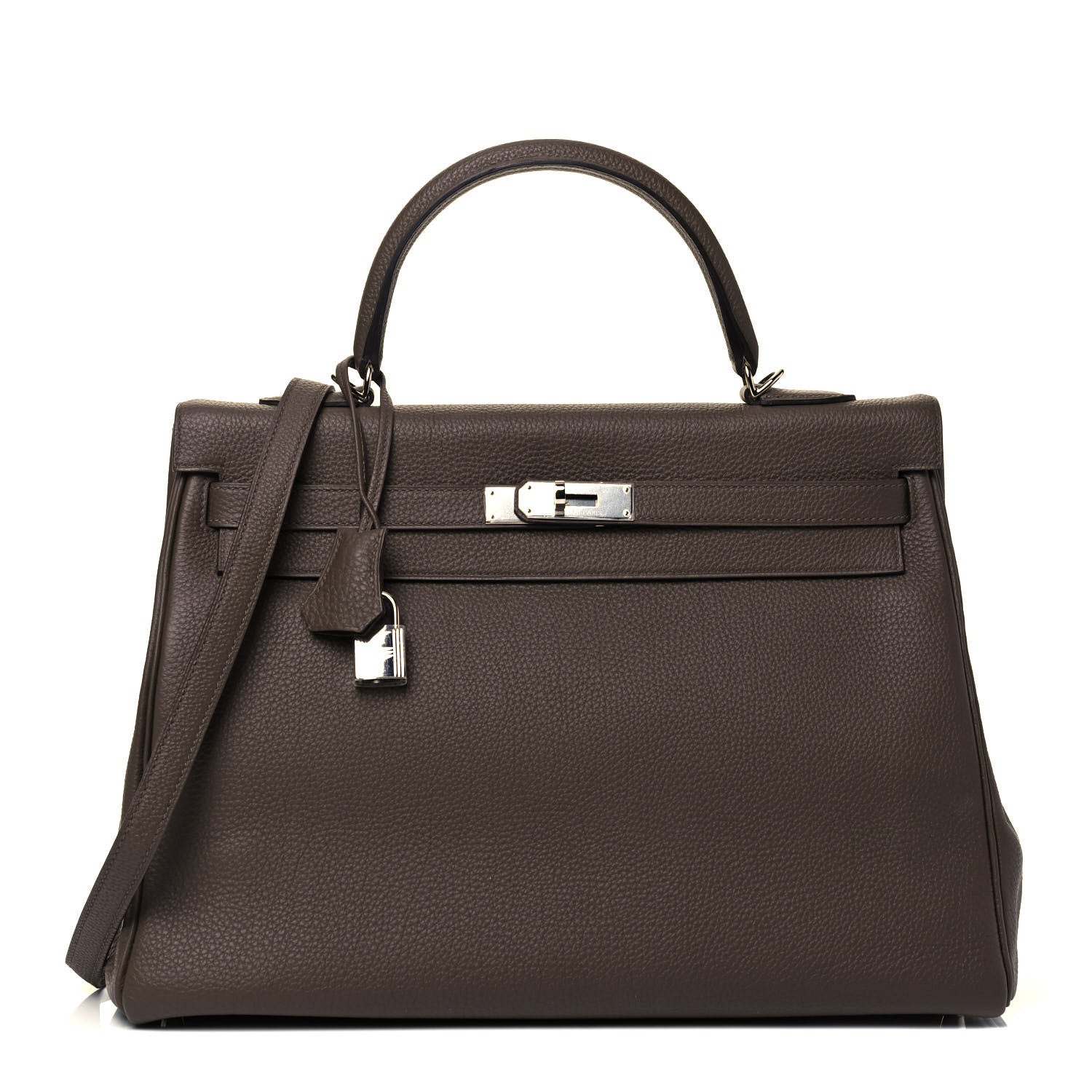 Hermes Togo Kelly Retourne 35 Chocolate 1 of 8