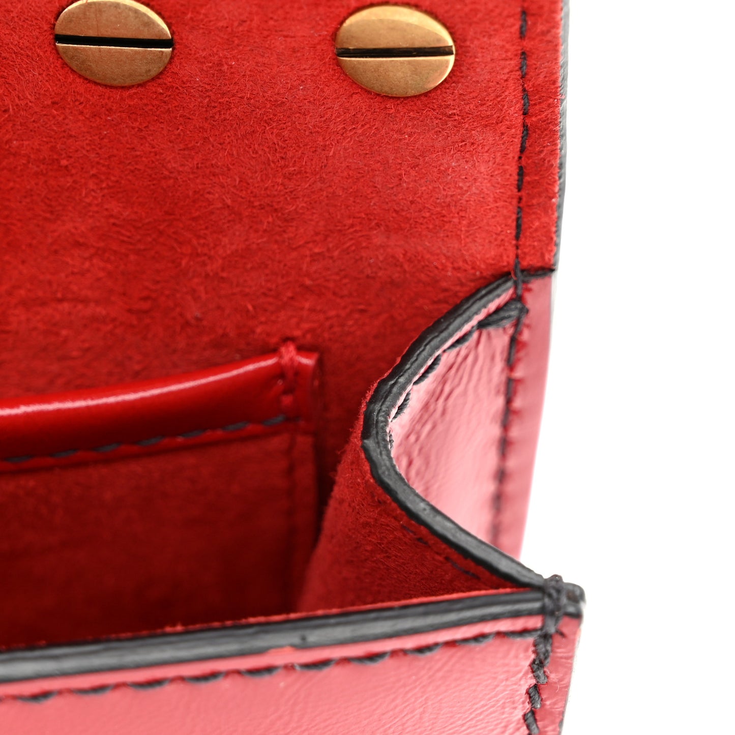 Calfskin Mini J'Adior Chain Flap Bag Spicy Red