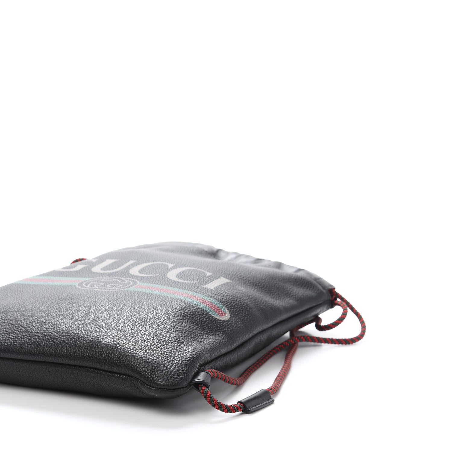 Gucci Calfskin Logo Drawstring Backpack Black 10 of 13