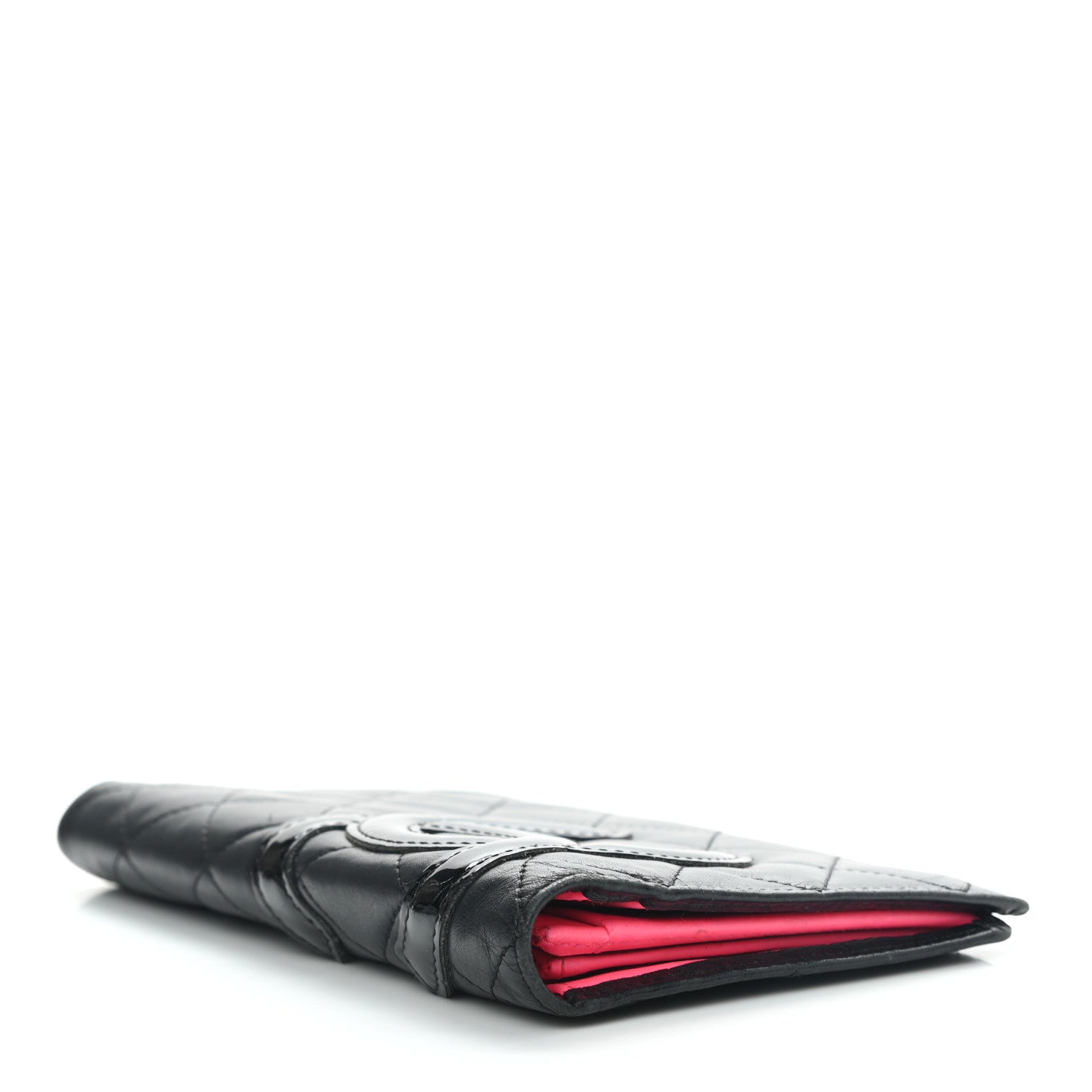 Chanel Calfskin Quilted Cambon Yen Wallet Black 9 of 25