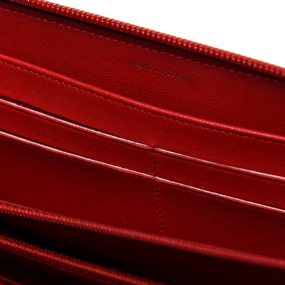 Chanel Lambskin Quilted Boy Zip Around Wallet Red 9 of 16