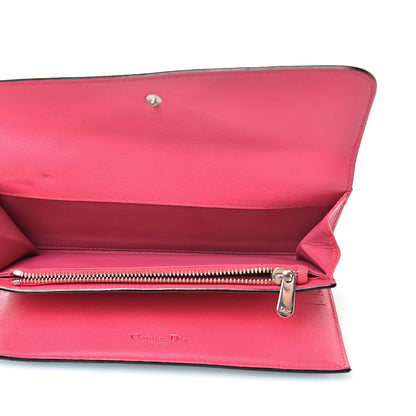 Christian Dior Bullcalf Diorissimo Long Wallet Sky Blue Pink 5 of 19