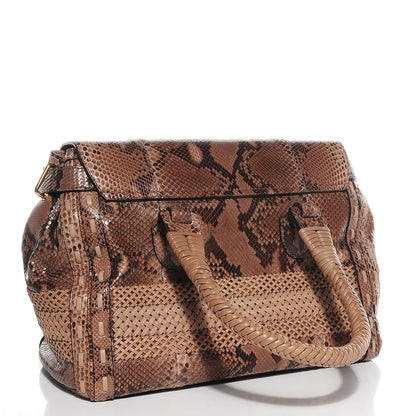 Gucci Python Leather Handmade Large Top Handle Bag 3 of 9