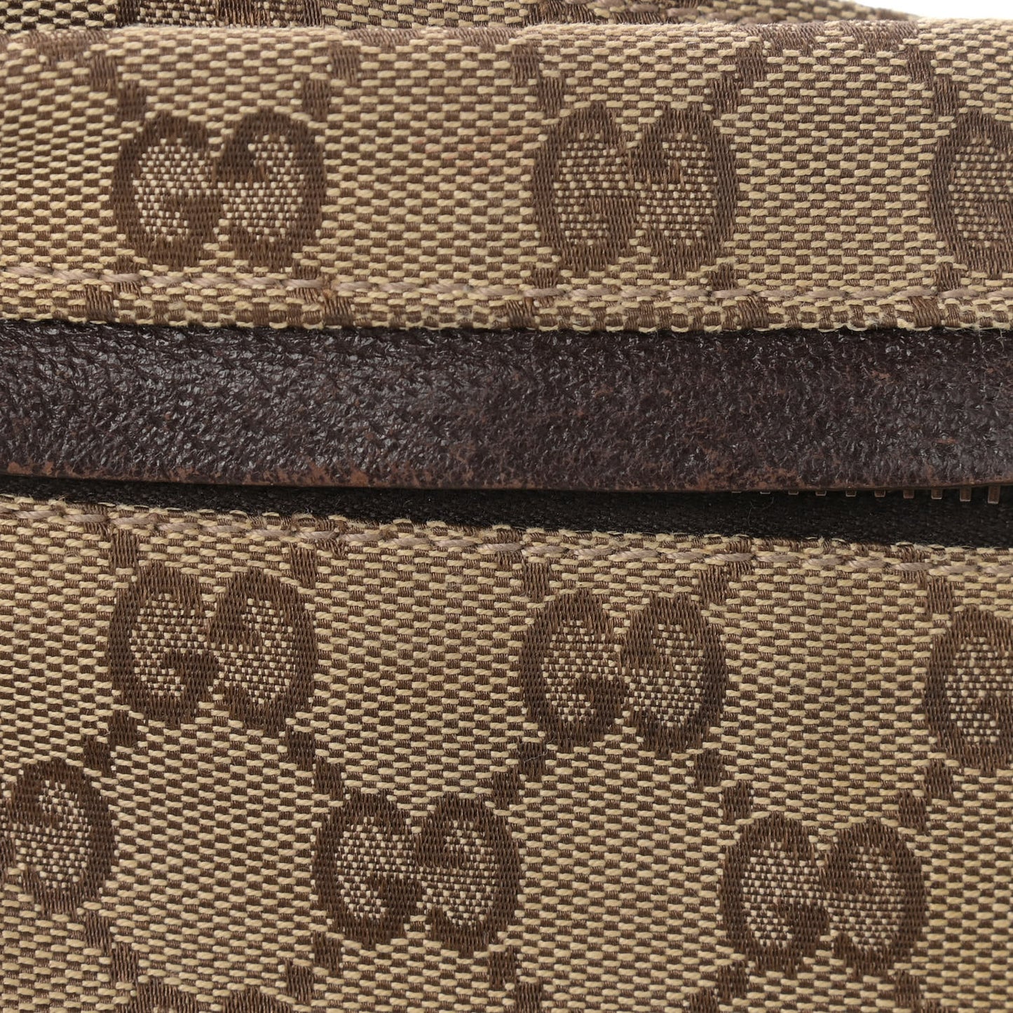 GG Monogram Double Pocket Belt Bag Dark Brown