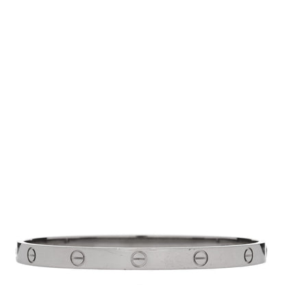 Cartier 18K White Gold LOVE Bracelet 20 2 of 8