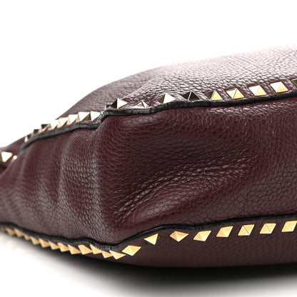 Valentino Garavani Pebbled Calfskin Large Rockstud Flip-Lock Messenger Bag Vinaccia 9 of 13