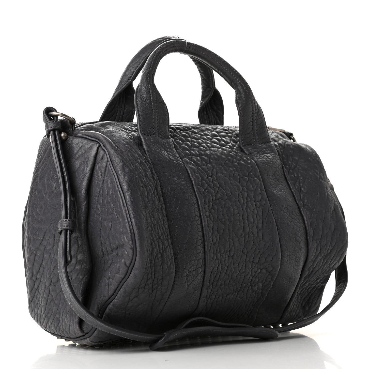 Alexander Wang Pebbled Lambskin Rocco Tundra Silver Hardware 3 of 8