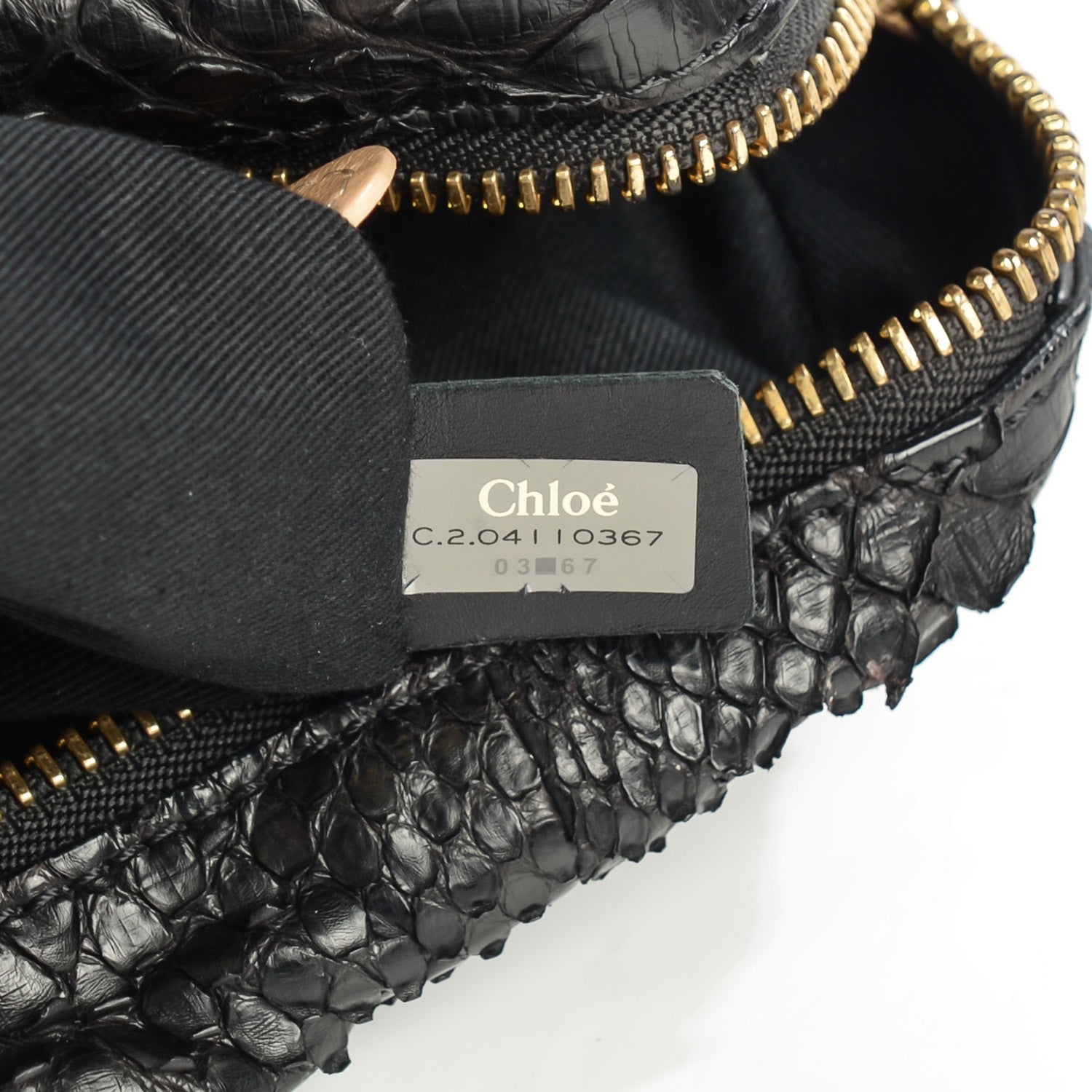 Chloe Python Large Paraty Black 8 of 8