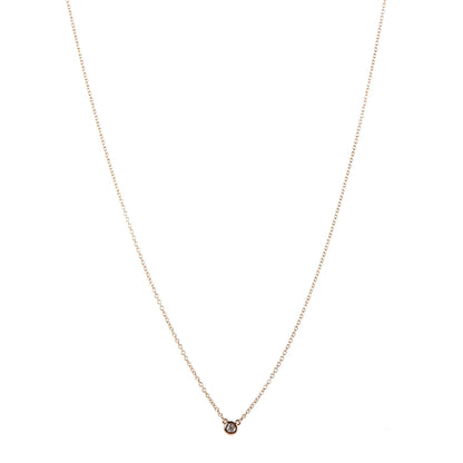 Tiffany 18K Rose Gold Diamond .03ct Elsa Peretti Diamonds by the Yard Pendant Necklace 1 of 5