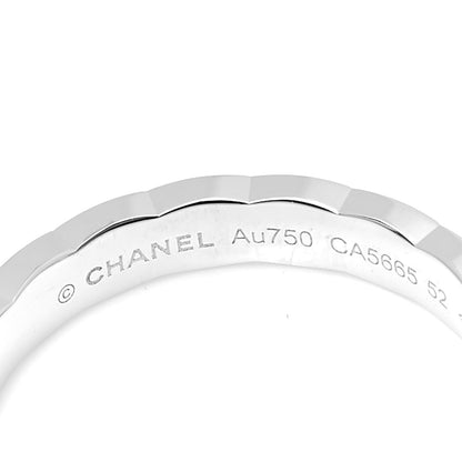 Chanel 18K White Gold Diamond Mini Coco Crush Ring 52 6 4 of 5