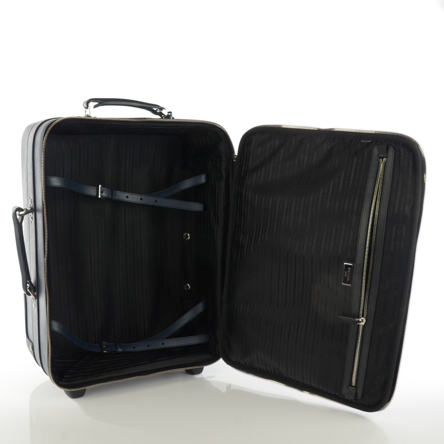 Prada Saffiano Travel Trolley Luggage Baltico 6 of 8