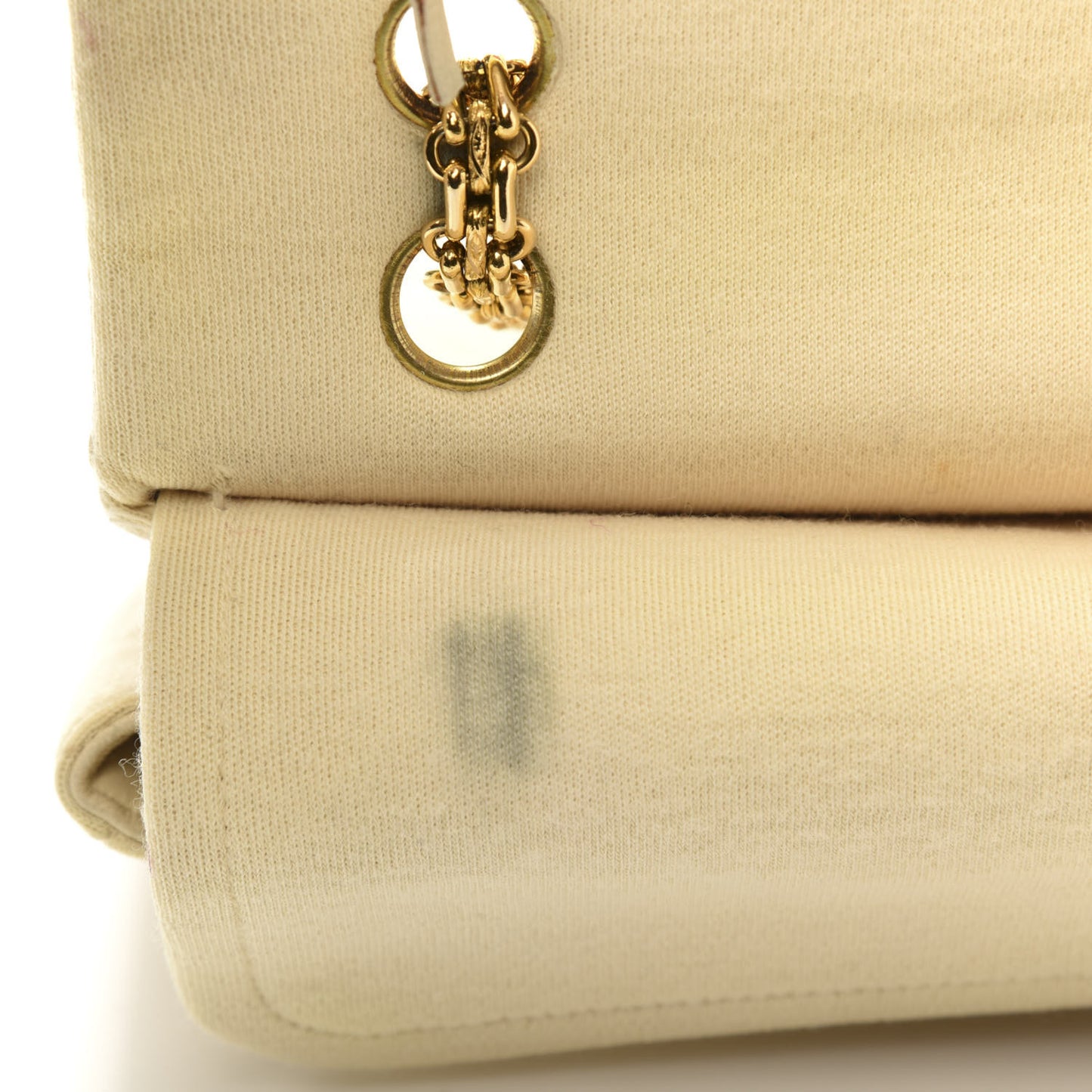 Jersey Quilted Medium Double Flap Beige