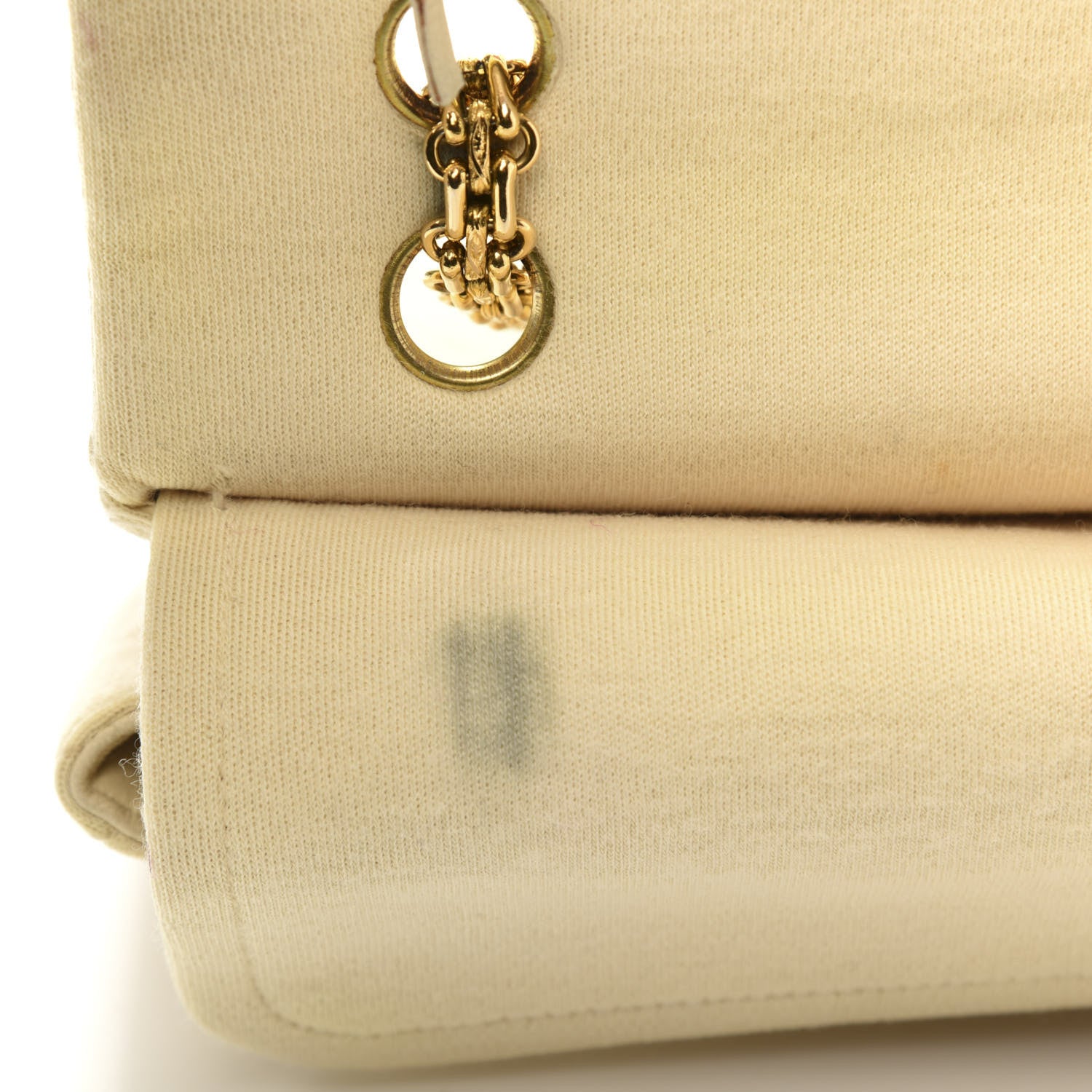 Chanel Jersey Quilted Medium Double Flap Beige 13 of 18