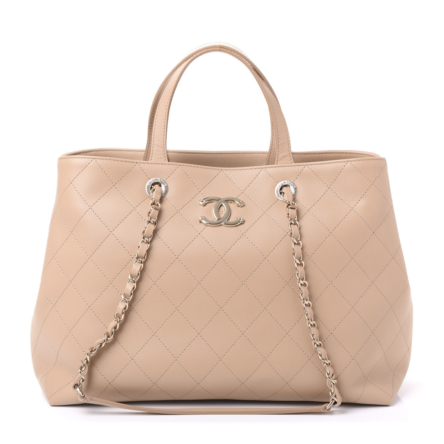 Chanel Calfskin Large Serial Shopper Tote Beige 1 of 11